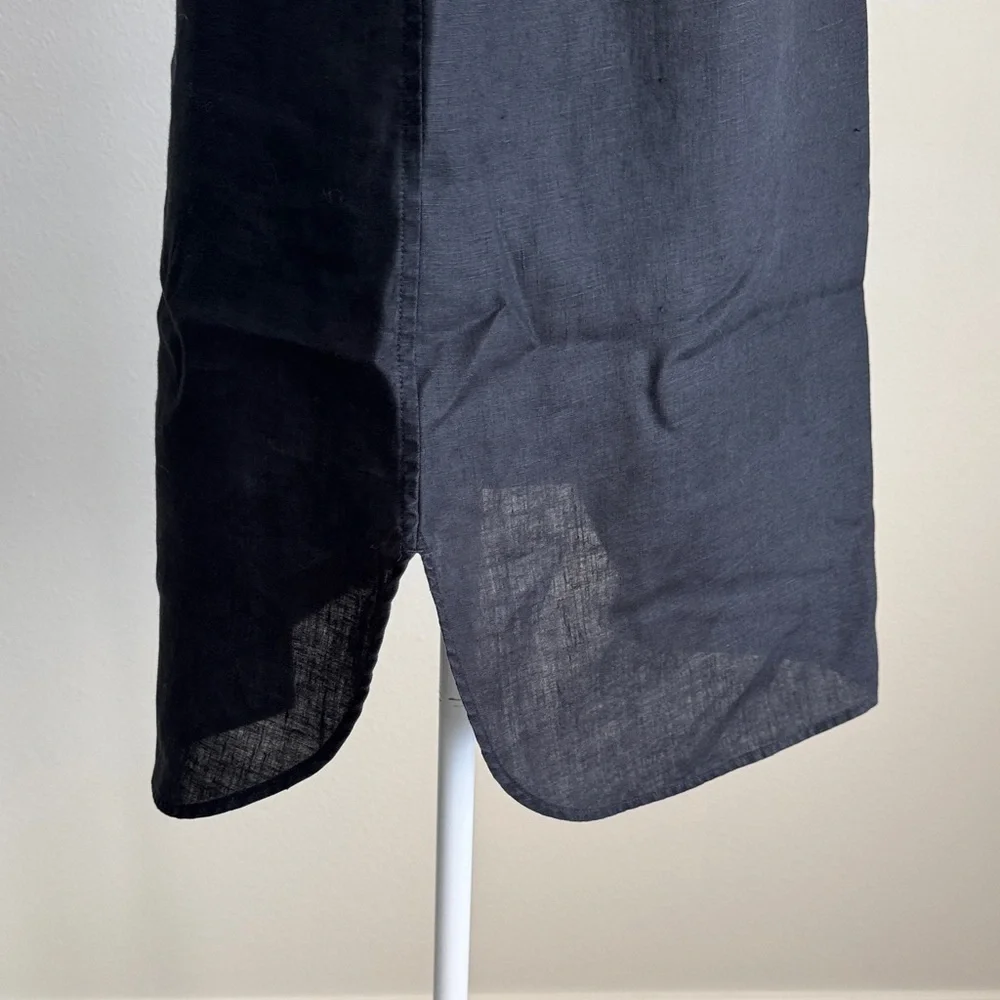 Chicos no iron linen Sleeveless Black Collared Top - Picture 6 of 10